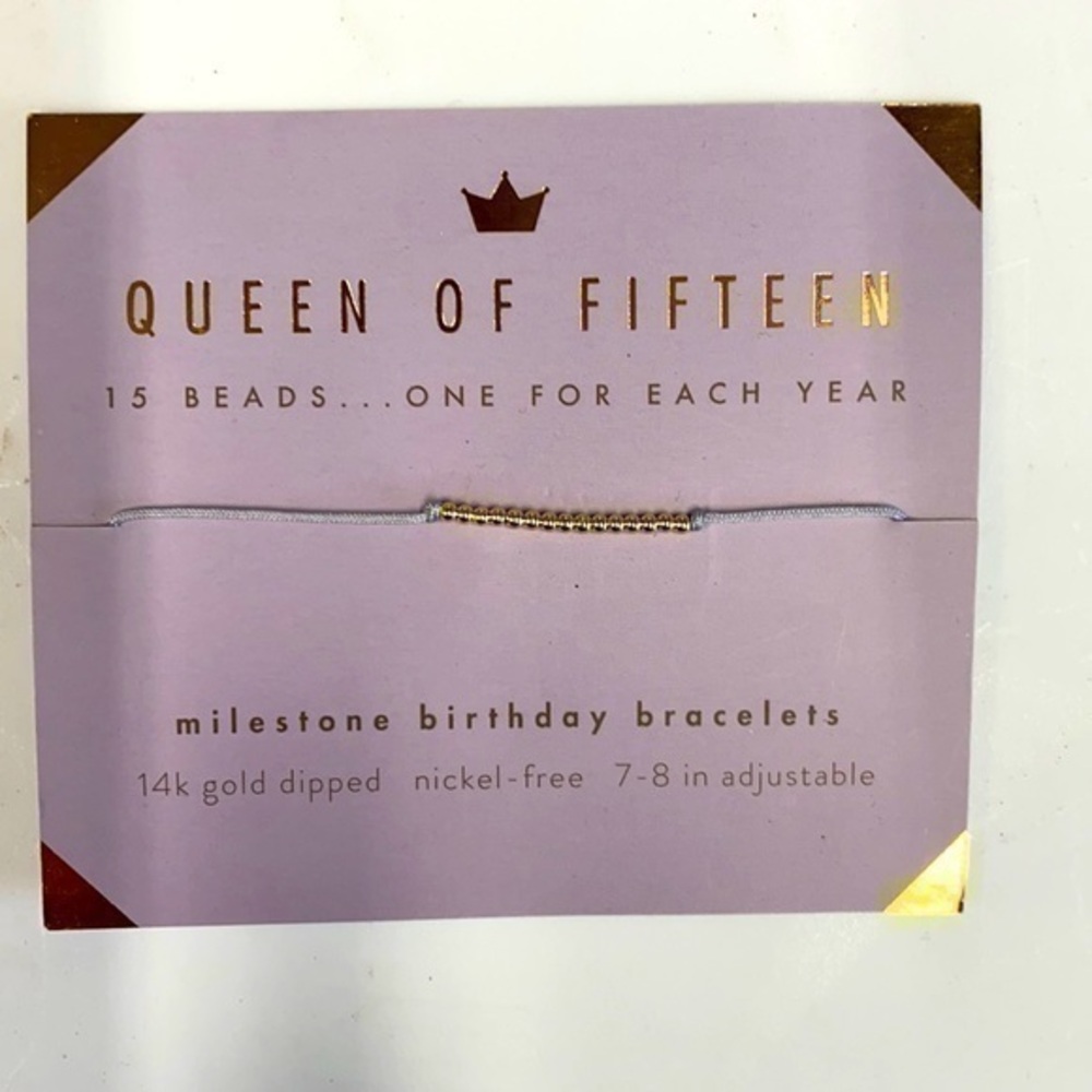 Queen of 15 Gold (14 Karat) Bead Bracelet